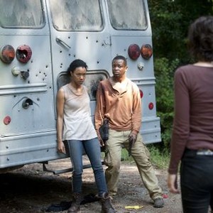The Walking Dead, Sonequa Martin (L), Larry Gilliard Jr. (R), 'Inmates', Season 4, Ep. #10, 02/16/2014, ©AMC