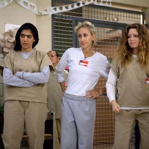 Orange Is the New Black, Laura Gomez (L), Constance Shulman (C), Natasha Lyonne (R), 'You Also Have A Pizza', Season 2, Ep. #6, 06/06/2014, ©NETFLIX