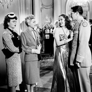 THE BAMBOO BLONDE, from left, Iris Adrian, Frances Langford, Jane Greer, Russell Wade, 1946