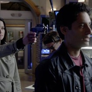 Continuum, Rachel Nichols (L), Stephen Lobo (R), 'Second Time', Season 2, Ep. #14, 08/30/2013, ©SYFY