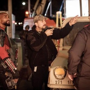 SUICIDE SQUAD, from left: director David Ayer, Will Smith, on set, 2016. ph: Clay Enos/© Warner Bros.