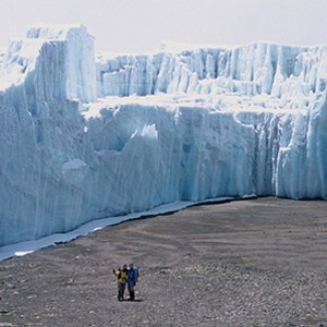 Roger Bilham and Heidi Albertsen by the Furtwangler Glacier (18,600'). photo 12