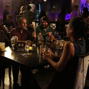 Super Fun Night, Paul Rust (L), Dan Ahdoot (C), John Gemberling (R), 'Three Men and a Boubier', Season 1, Ep. #2, 10/09/2013, ©ABC