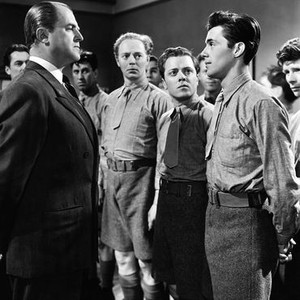 BOYS IN BROWN, foreground from left: Jack Warner, Jimmy Hanley, Richard Attenborough, Dirk Bogarde, 1949 boysinbrown1949-fsct001(boysinbrown1949-fsct001)