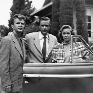 THE ROSE BOWL STORY, from left, James Dobson, Marshall Thompson, Vera Miles, 1952