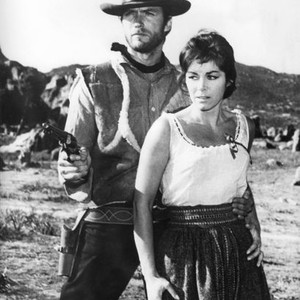 A FISTFUL OF DOLLARS, from left: Clint Eastwood, Marianne Koch, 1964