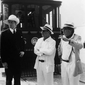GOOD MORNING, BABYLON, Charles Dance, Vittorio Taviani, Paolo Taviana on set, 1987, (c)Vestron Pictures