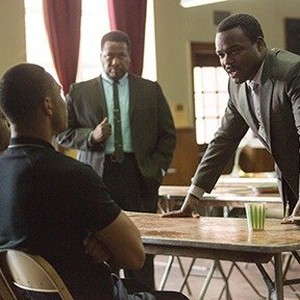 (L-R) Stephan James as John Lewis, Trai Byers as James Forman, Wendell Pierce as Reverend Hosea Williams and David Oyelowo as Martin Luther King Jr. in "Selma." photo 17
