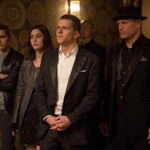 NOW YOU SEE ME 2, from left: Dave Franco, Lizzy Caplan, Jesse Eisenberg, Woody Harrelson, 2013, ph: Jay Maidment/©Lionsgate