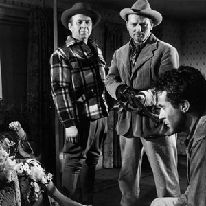 BORDER INCIDENT, from left: Lynn Whitney, Howard Da Silva, Charles McGraw, Ricardo Montalban, 1949