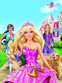 Barbie the princess school shop