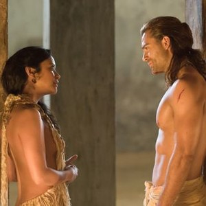 Spartacus: Gods of the Arena, Marisa Ramirez (L), Dustin Clare (R), 01/21/2011, ©STARZPR