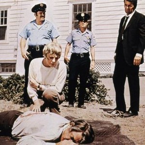 THEY ONLY KILL THEIR MASTERS, Hal Holbrook (face down), June Allyson, Christopher Connelly (middle), James Garner (right), 1972