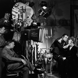 CONQUEST, foreground from left: cinematographer Karl Freund, director Clarence Brown, Charles Boyer, Greta Garbo, 1937 conquest1937-fsct01(conquest1937-fsct01)