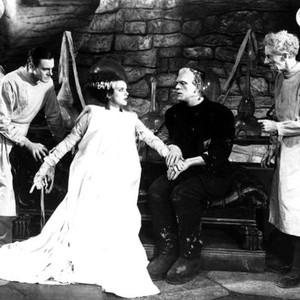 BRIDE OF FRANKENSTEIN, Colin Clive, Elsa Lanchester, Boris Karloff, Ernest Thesiger, 1935