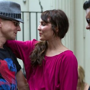 DEAD MAN DOWN, director Niels Arden Oplev (hat), Noomi Rapace, on set, 2013. ph: John Baer/©FilmDistrict