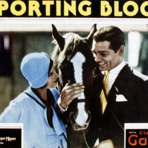 SPORTING BLOOD, Madge Evans, Clark Gable, 1931