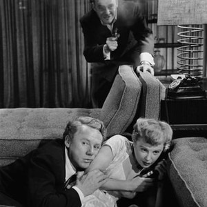 REMAINS TO BE SEEN, front from left: Van Johnson, June Allyson, John Beal (rear), 1953