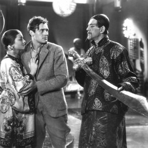 MASK OF FU MANCHU, Myrna Loy, Charles Starrett, Boris Karloff, 1932