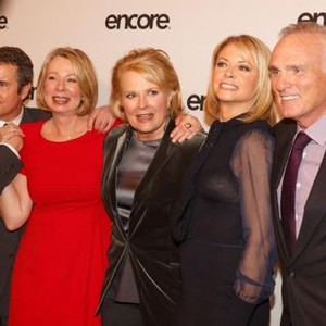 Grant Shaud, Diane English, Candice Bergen, Faith Ford, Joe Regalbuto, Charles Kimbrough at arrivals for Murphy Brown: A 25th Anniversary Event, MoMA Museum of Modern Art, New York, NY December 11, 2013. Photo By: Jason Smith/Everett Collection