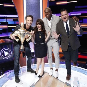 World's Funniest Fails, from left: Josh Wolf, Natasha Leggero, Terry Crews, Ross Mathews, 01/16/2015, ©FOX