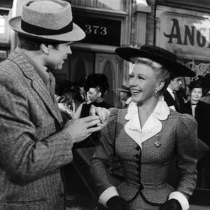 THE FIRST TRAVELING SALESLADY, foreground from left: Barry Nelson, Ginger Rogers, 1956