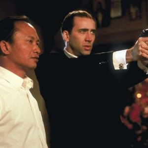 FACE/OFF, John Woo directs Nicolas Cage, 1997. (c) Paramount Pictures.