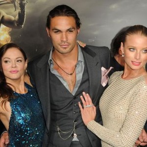 Rose McGowan, Jason Mamoa, Rachel Nichols at arrivals for CONAN THE BARBARIAN Premiere, Regal Cinemas L.A. Live, Los Angeles, CA August 11, 2011. Photo By: Dee Cercone/Everett Collection