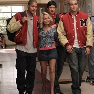 Glee, from left: Dijon Talton, Kristin Chenoweth, Harry Shum Jr., Mark Salling, 'The Rhodes Not Taken', Season 1, Ep. #5, 09/30/2009, ©FOX