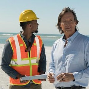 BERNIE THE DOLPHIN, FROM LEFT: JIMEL ATKINS, KEVIN SORBO, 2018. PH: STU MCLAUGHLIN/© LIONSGATE HOME ENTERTAINMENT