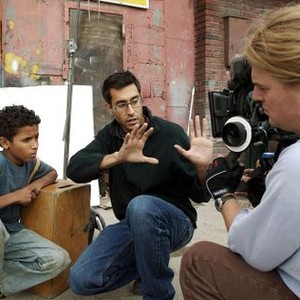 CHOP SHOP, Alejandro Polanco, director Ramin Bahrani, cinematographer Michael Simmonds, on set, 2007.
