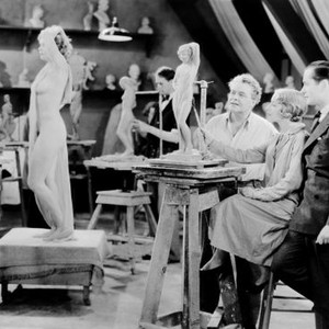 ANOTHER LANGUAGE, front from left: William Farnum, Helen Hayes, Robert Montgomery, 1933