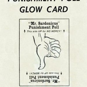 MR. SARDONICUS, (aka MISTER SARDONICUS), 'Punishment Poll' card, 1961