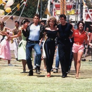GREASE, Jeff Conaway, Olivia Newton-John, John Travolta, Stockard Channing, 1978, fair