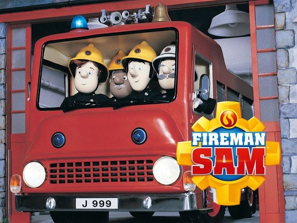 Cartoon Fireman Sam Fire Engine