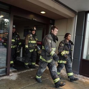 Chicago Fire, Jesse Spencer (L), Monica Raymund (R), 'I Am The Apocalypse', Season 3, Ep. #19, 04/07/2015, ©NBC
