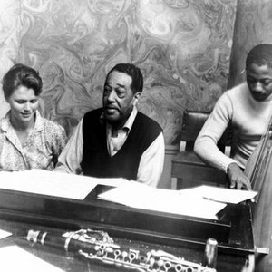 ANATOMY OF A MURDER, Duke Ellington, Lee Remick, (possibly Aaron Bell on bass), c. 1959