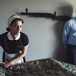 (L-R) Ariane Labed as The Maid and Colin Ferrell as David in "The Lobster."