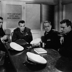 THE CAINE MUTINY, from left: Fred MacMurray, Jose Ferrer, Van Johnson, Robert Francis, 1954 tcm1954r-fsct01(tcm1954r-fsct01)