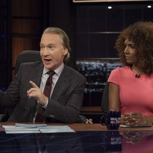 Real Time with Bill Maher, Bill Maher (L), Janet Mock (R), 02/21/2003, ©HBO