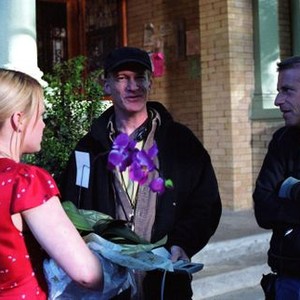 THE PERFECT MAN, Hilary Duff, director Mark Rosman, producer Marc Platt on set, 2005, (c) Universal