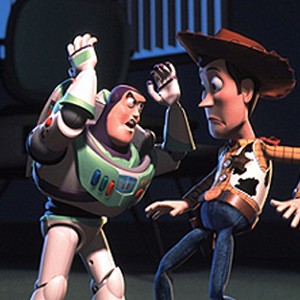 (L-R) Buzz Lightyear and Woody in Disney's "Toy Story 2."