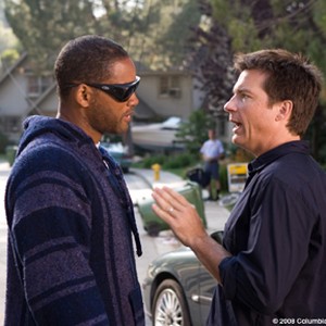 When disgruntled superhero Hancock (Will Smith, left) saves the life of PR exec Ray Embrey (Jason Bateman, right), Ray tries to clean up Hancock's image in Columbia Pictures' Hancock. photo 3