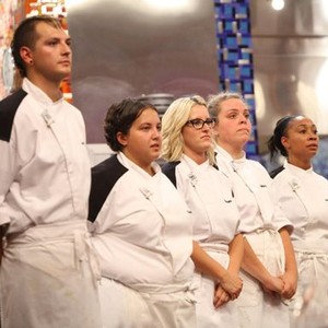 Hell's Kitchen, Jon Scallion, Susan Heaton, Mary Poehnelt, Ja'Nel Witt, Cyndi Stanimirov, 5 Chefs Compete, Part 1 of 3, Season 11, Ep. #16, 6/20/2013, ©FOX
