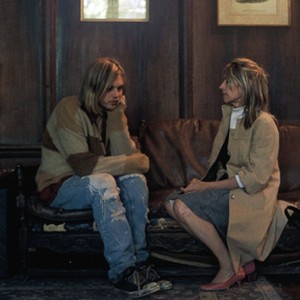 Michael Pitt as "Blake" (left) and Kim Gordon as "Record Executive" (right) from HBO Films/Picturehouse LAST DAYS. photo 9
