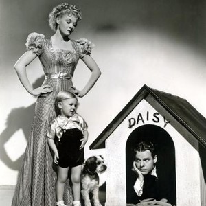 BLONDIE, Penny Singleton as Blondie, Larry Simms as Baby Dumpling, Spooks as pup Daisy, Arthur Lake as Dagwood, 1938