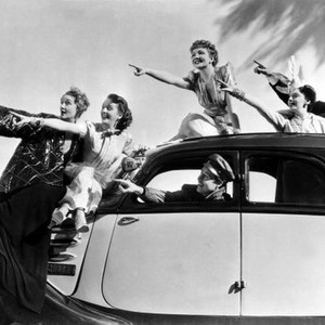 MIDNIGHT, Hedda Hopper, Mary Astor, Don Ameche, Claudette Colbert, Elaine Barrie, John Barrymore, 1939, pointing