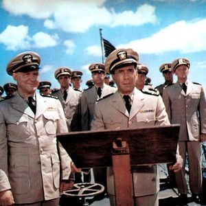 THE CAINE MUTINY, front left to right: Tom Tully, Humphrey Bogart, 1954