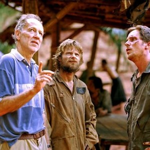 RESCUE DAWN, director Werner Herzog, Steve Zahn, Christian Bale, on set, 2006. ©MGM