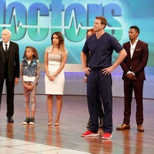 Real Husbands of Hollywood, from left: Tom Fitzpatrick, Rocsi Diaz, Faith Evans, Dr. Travis Stork, Nick Cannon, 'Suck My Trick', Season 4, Ep. #1, 08/18/2015, ©BET